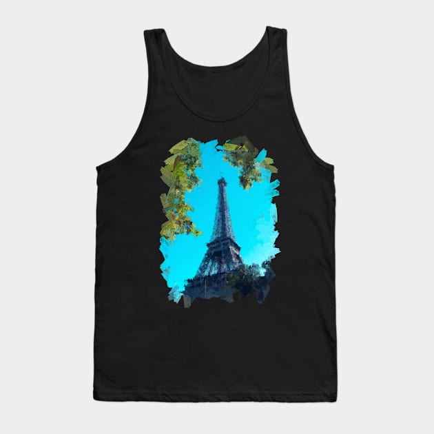 Eiffel tower oil painting Tank Top by DigitPaint